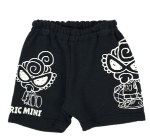 画像1: MY FIRST HYSTERIC  　HYSTERIC MINI HOOPS 裏毛ハーフパンツ　　10；ブラック (1)