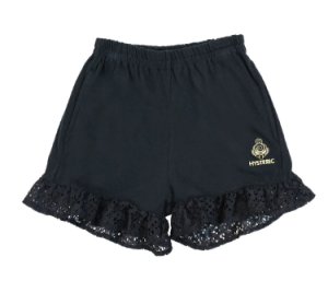 画像1: Hystericmini 　フリルレース付き　ショートパンツ　　10；ブラック (1)