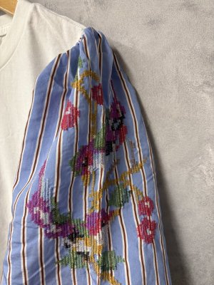 画像3: 2026春夏　MARET(マレ) 　　袖鳥花刺繍T　1；白　サイズ；F (3)