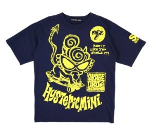 画像1: Hystericmini 　　 HYSTERIC LOGO ALLSTARS 半袖Tシャツ    41；ネイビー　　サイズ；140 (1)