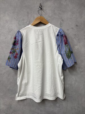 画像4: 2026春夏　MARET(マレ) 　　袖鳥花刺繍T　1；白　サイズ；F (4)