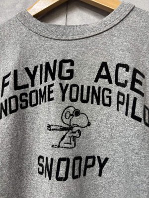 画像2: 2026春夏 　DENIMDUNGAREE　ビンテージテンジク SNOOPY HERO TEE　3；グレー　サイズ；MM (2)