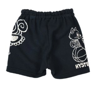 画像2: MY FIRST HYSTERIC  　HYSTERIC MINI HOOPS 裏毛ハーフパンツ　　10；ブラック (2)