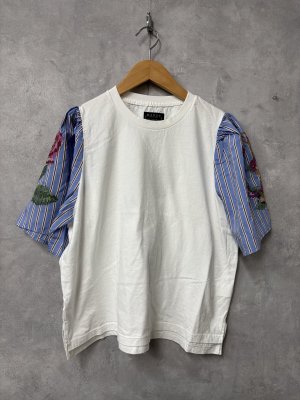 画像1: 2026春夏　MARET(マレ) 　　袖鳥花刺繍T　1；白　サイズ；F (1)