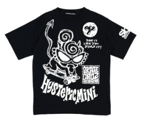 画像1: Hystericmini 　　 HYSTERIC LOGO ALLSTARS 半袖Tシャツ    10；ブラック　　サイズ；140 (1)
