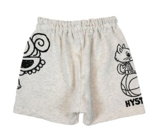 画像2: MY FIRST HYSTERIC  　HYSTERIC MINI HOOPS 裏毛ハーフパンツ　　16；オートミール (2)