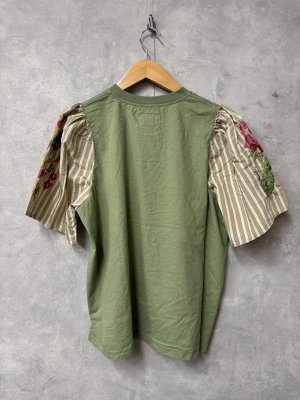 画像4: 2026春夏　MARET(マレ) 　　袖鳥花刺繍T　9；カーキ　サイズ；F (4)