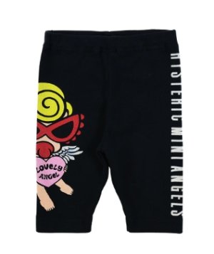 画像1: Hystericmini 　ANGEL MINI WITH HEART 5分丈レギンス　　10；ブラック (1)