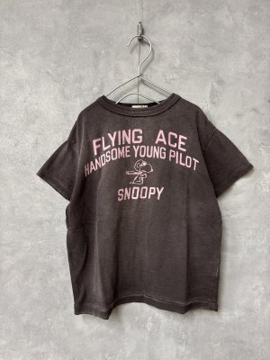 画像1: 2026春夏 　DENIMDUNGAREE　ビンテージテンジク SNOOPY HERO TEE　2；黒 (1)