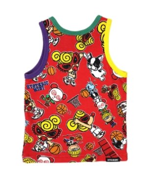 画像2: MY FIRST HYSTERIC  　HYSTERIC MINI HOOPS総柄 タンクトップ　　24；レッド系　サイズ:90 (2)
