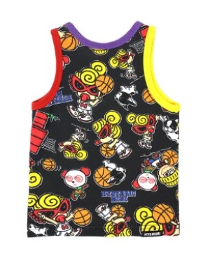 画像2: MY FIRST HYSTERIC  　HYSTERIC MINI HOOPS総柄 タンクトップ　　14；ブラック系　サイズ:90 (2)