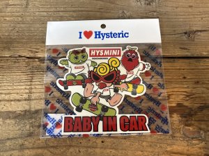 画像1: Hystericmini　　【ガチャムックコラボ】　BABY IN CAR  ステッカー（スケボー）　　98 (1)