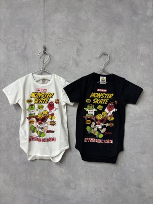 画像1: MY FIRST HYSTERIC  　　【ガチャムックコラボ】　半袖ロンパース（スケボー）　サイズ；F(70-80) (1)