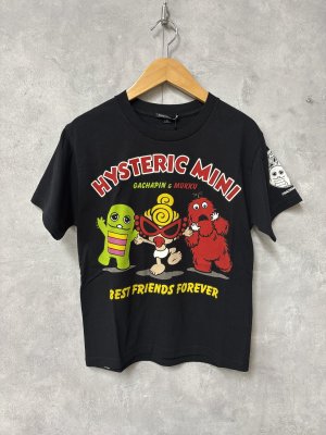 画像1: Hystericmini 　　【ガチャムックコラボ】　Tシャツ　10；ブラック (1)