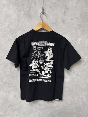 画像2: Hystericmini 　　【ガチャムックコラボ】　Tシャツ（スケボー）　10；ブラック (2)