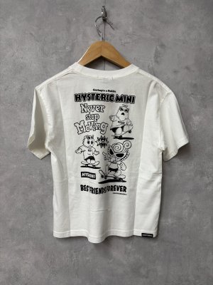 画像2: Hystericmini 　　【ガチャムックコラボ】　Tシャツ（スケボー）　00；ホワイト　 (2)