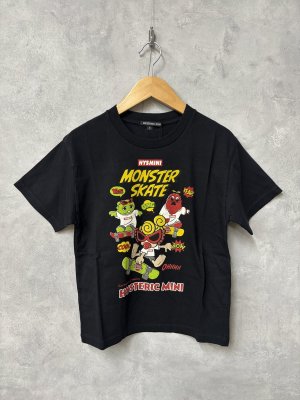 画像1: Hystericmini 　　【ガチャムックコラボ】　Tシャツ（スケボー）　10；ブラック (1)