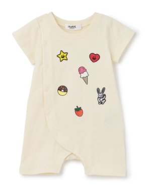 画像3: X-girl kids キラッキーフレンズ ショートオール　　サイズ；70 (3)