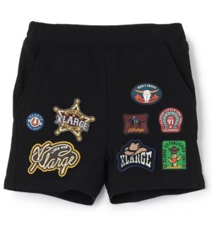 画像1: XLARGE KIDS　  ウエスタンモチーフワッペン ショートパンツ　　80；黒　 (1)