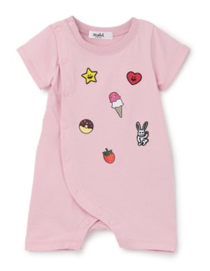 画像2: X-girl kids キラッキーフレンズ ショートオール　　サイズ；70 (2)