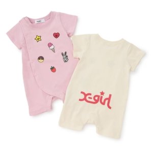 画像1: X-girl kids キラッキーフレンズ ショートオール　　サイズ；70 (1)