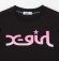 画像2: X-girl kids 　ビーズ風グラデーションロゴプリント ノースリトップス 　80；黒 (2)