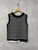 画像1: AULA AILA（アウラ アイラ）　　2WAY JACQUARD SLEEVELSS KNIT　19:BLACK　　 サイズ:0 (1)