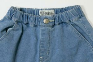 画像2: MakeYourDay　　デニムテーパードパンツ　　　カラー；サックス　　サイズ；150 (2)