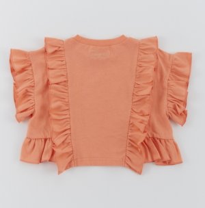 画像2: OCEAN&GROUND 　　フリルTシャツ　　カラー；アプリコット (2)