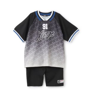 画像1: XLARGE KIDS　ユニフォーム風セットアップ　　80:ブラック (1)