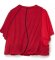 画像2: AULA AILA（アウラ アイラ）　レイヤードツイストデザインＴシャツ   60;RED 　 サイズ:0 (2)