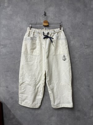 画像1: 2026   快晴堂　リネンコットンパンツ　　1;白　サイズ；S (1)