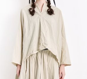 画像1: VC 　シュリンクプルオーバーシャツ　カラー；BEIGE　　サイズ；F (1)
