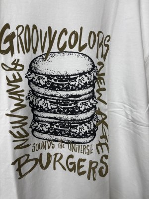 画像2: 30%off 2026春夏　 groovycolors　　テンジク GRAFFITI BURGER TEE　　1；白 (2)