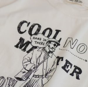 画像2: MakeYourDay　あこがれのイケオジ柄半袖Tシャツ　　アイボリー (2)