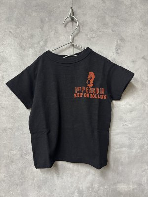画像1: 30%off 　2026春夏 　DENIMDUNGAREE　　テンジクPENNTE ワッペン TEE  2：黒　　サイズ；135 (1)
