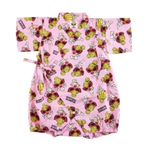 画像1: MY FIRST HYSTERIC  　ANGEL MINI 総柄 甚平ロンパース 　29；ピンク系　　サイズ；FREE(70-80cm) (1)