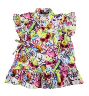 画像2: MY FIRST HYSTERIC  　HYSTERIC MINI IN WONDERLAND Viscotex 甚平　　44；ブルー (2)