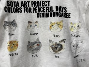 画像2: 2026春夏 　DENIMDUNGAREE　　DO SOTA ART Tee（CAT）　　1；白 (2)