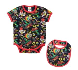 画像2: MY FIRST HYSTERIC  　パイル　ロンパース＆スタイセット　　 (2)