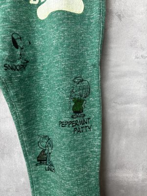 画像2: 2026春夏 　DENIMDUNGAREE　裏毛 SNOOPY パンツ　　8；グリーン　　サイズ；115 (2)