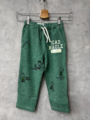 画像1: 2026春夏 　DENIMDUNGAREE　裏毛 SNOOPY パンツ　　8；グリーン　　サイズ；115 (1)
