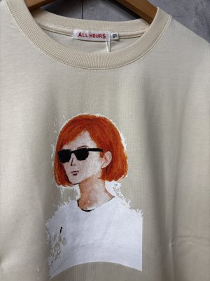 画像2: ALL HOURS 　　6.5オンスファインコーマ天竺Tシャツ~GIRL~　　ナチュラル　　　サイズ:1 (2)