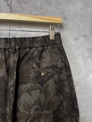 画像3: LILOU+LILY 　コットンリネン フラワーカモ アークパンツ　　BEIGE    size:38 (3)
