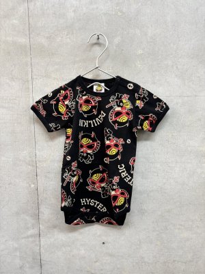 画像1: MY FIRST HYSTERIC  　デビルキン半袖ロンパース　　14；ブラック系　　サイズ；80 (1)