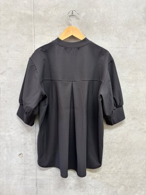画像3: LILOU+LILY 　ソフトストレッチ　パフスリーブプルオーバー　　C.BLACK　  size:38 (3)
