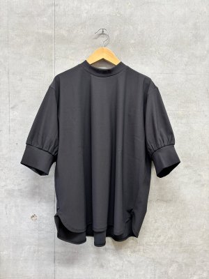 画像1: LILOU+LILY 　ソフトストレッチ　パフスリーブプルオーバー　　C.BLACK　  size:38 (1)