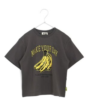 画像1: MakeYourDay　バナナロゴ半袖Tシャツ　　カラー；チャコール (1)