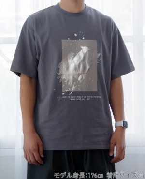 画像3: MakeYourDay　フォイルアート半袖Tシャツ　（大人サイズ）　　カラー；チャコール　　サイズ；M (3)
