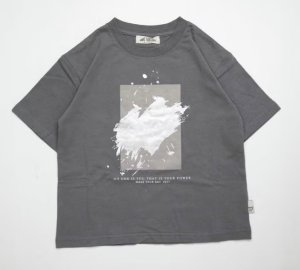 画像1: MakeYourDay　フォイルアート半袖Tシャツ　（大人サイズ）　　カラー；チャコール　　サイズ；M (1)